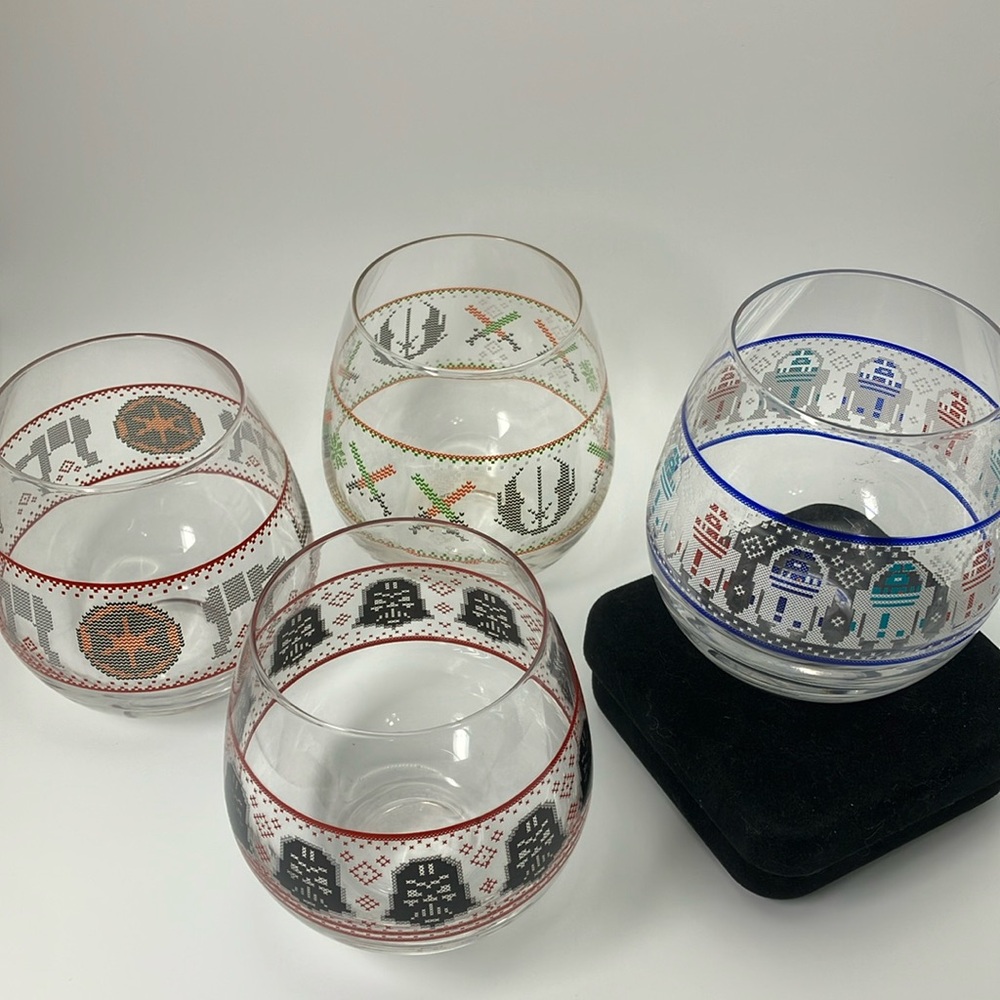 Star Wars Ugly Sweater holiday drink Set of 4 - Picture 6 of 15